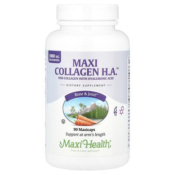 Maxi Health, Maxi Collagen H.A.™，1000 毫克，90 粒 Maxicaps 膠囊（每粒膠囊 333 毫克）