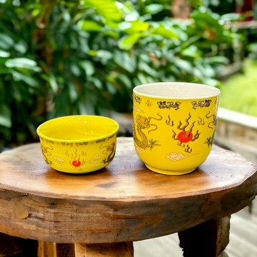 【台灣碩鑫】 泰國佛牌 黃金龍陶瓷 供水杯 供佛杯 水杯 茶杯