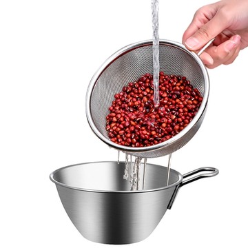 日本SP SAUCE不銹鋼附手柄調理碗籃組(700毫升)