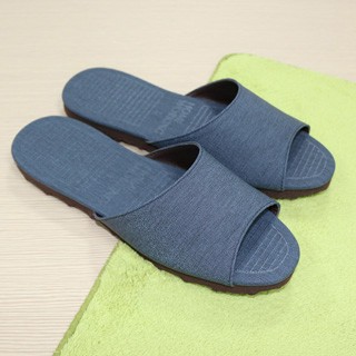 生活收納/拖鞋踏墊 新日式皮革拖鞋/沉穩藍【HOME WORKING專櫃品牌】