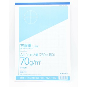 「コクヨ 方眼紙 1mm目 A4 50枚 ブルー刷 ホ-19N 」