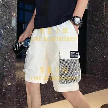 短褲男外穿薄時尚休閒褲男士五分褲寬松潮流百搭運動褲男【繁星小鎮】