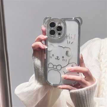 電鍍小熊 不發黃 適用 iPhone 17 16 手機殼 11 12 13 14 15 pro max 防摔殼 保護殼
