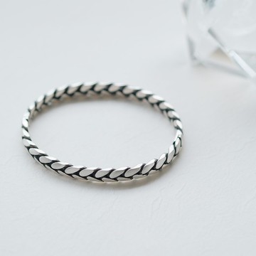 繩紋 手鐲 925 銀