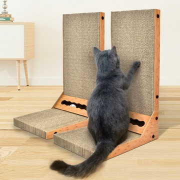 貓抓板60CM立式耐磨不掉屑特大號貓咪抓板磨爪子專用瓦楞紙L型 貓奴必備 貓周邊