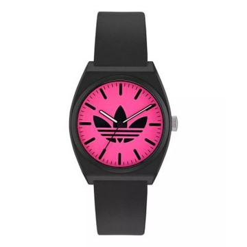 ADIDAS 愛迪達 Project Two 樹脂錶帶_AOST25548_黑X螢光粉_38mm