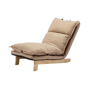 樂嫚妮 可調式單人沙發和室椅/布套可拆洗卡其色