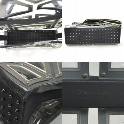 デルヴォー DELVAUX ハンドバッグ ショルダーバッグ 2Wayバッグ タンペートGM グラディエーター PVC（塩化ビニール）xラバー  ブラックxクリア 定番人気 | LINEブランドカタログ