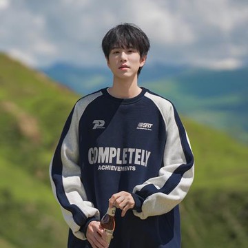 衛衣男生春秋款潮牌寬松套頭上衣2024春季新款衣服青少年男裝外套