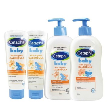 Cetaphil 舒緩洗髮沐浴露400ml/舒緩潤膚乳400ml/舒緩修護霜85g/舒緩護膚膏70g