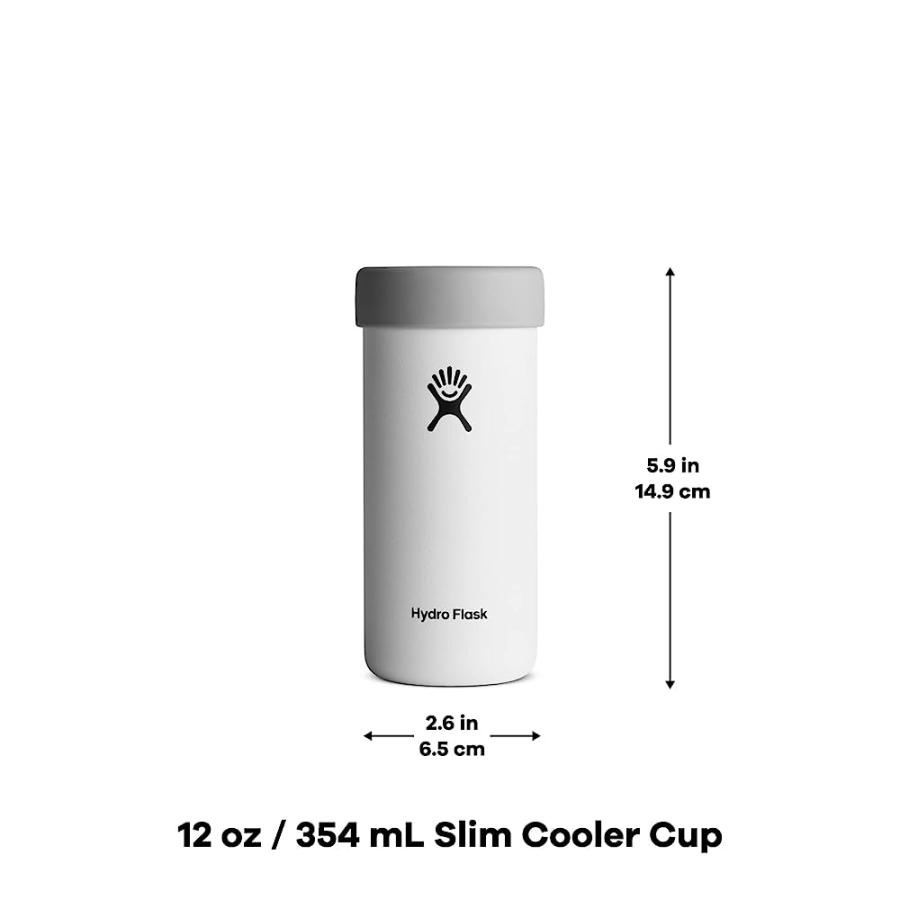 HYDRO FLASK 12 OZ SLIM STAINLESS STEEL REUSABLE CAN HOLDER COOLER CUP DEW VACUUM INSULATED, DISHWASHER SAFE, BPA-FREE, NON-TOXIC