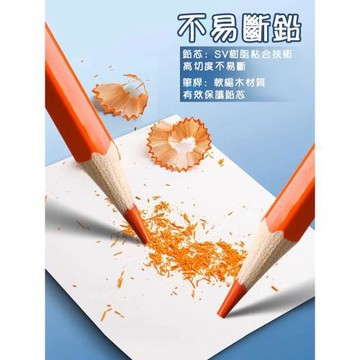 得力可擦彩鉛48色-送卷筆刀+橡皮（ 無木不易斷芯 兒童繪畫塗色彩色鉛筆桶裝）
