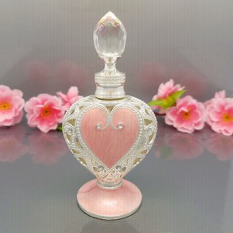 香水瓶 パフュームボトル ハートデザイン アンティーク風 ガラス製 シルバー ピンク 通販 Lineポイント最大1 0 Get Lineショッピング