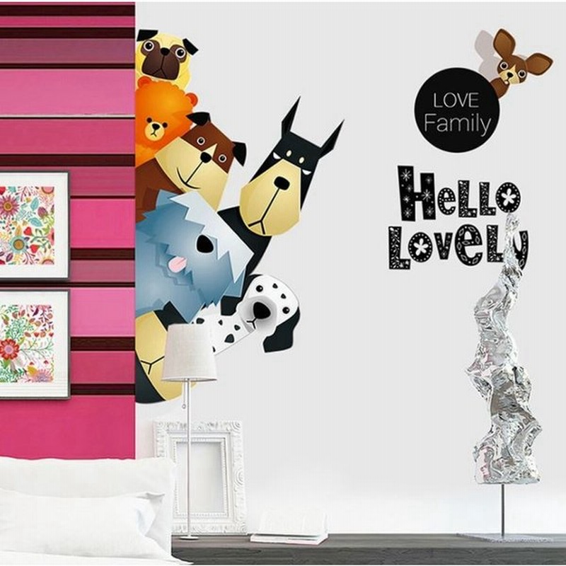 防水ウォールステッカー かわいい犬たちがのぞきます 簡単模様替え 玄関 キッチン 子供部屋 居間 貼って剥がせる 賃貸ok 壁紙シール 通販 Lineポイント最大0 5 Get Lineショッピング
