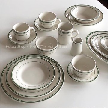 日韓ins風餐具 早餐盤甜品盤魚盤牛排盤西餐盤橢圓盤北歐創意盤子