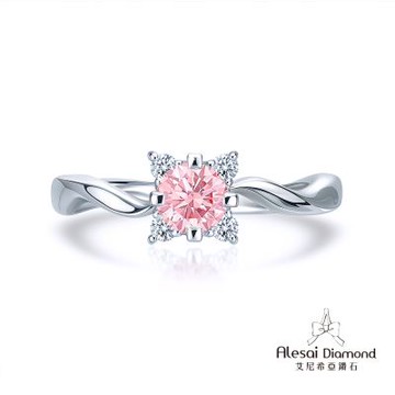 Alesai 艾尼希亞鑽石 粉紅鑽石 50分 鑽戒 培育鑽石 (3EX 車工 粉鑽 FANCY VIVID PINK)