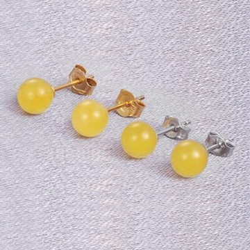 925純銀耳環琥珀耳飾-時尚熱銷經典百搭生日情人節禮物女飾品2色73gb1【獨家進口】【米蘭精品】