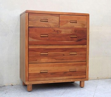 歐風別館日野桃花心木全實木五斗櫃基隆至台中免運費