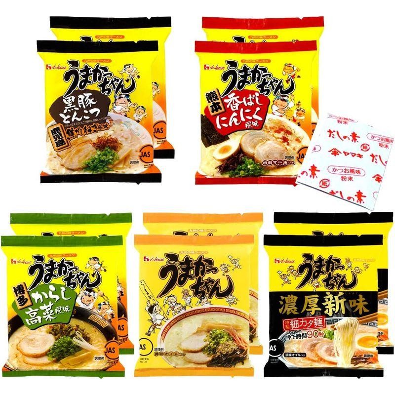 計10食+だしの素4ｇ?ハウス食品　全種類　うまかっちゃん　5種類×２　食べ比べ　LINEショッピング