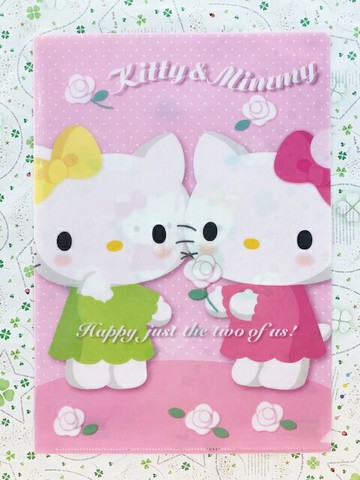 【震撼精品百貨】Hello Kitty 凱蒂貓 三麗鷗 KITTY 日本A4文件夾/資料夾-粉玫瑰#71066 震撼日式精品百貨