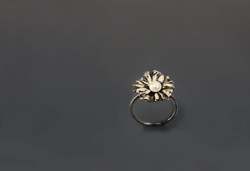 花系列-扶桑花珍珠925銀戒