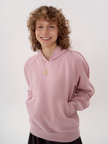Stitched Sleeve Hood Sweat_Pink