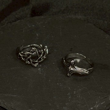 ☆LimeLight☆ 荊棘 十字架 五芒星 星芒 飾品 戒指 可調式 男生戒指 ACC-A30033