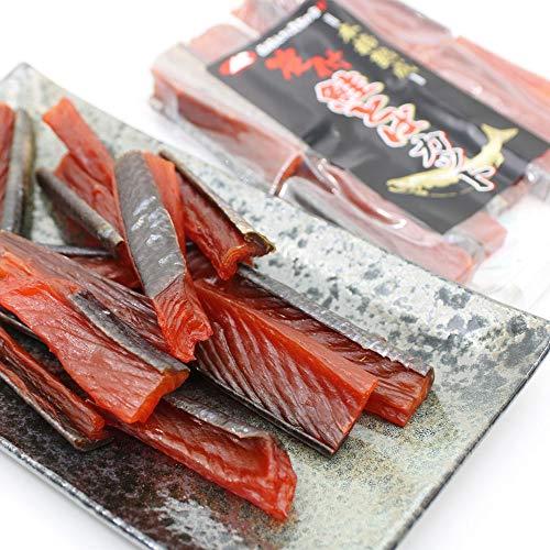 鮭とば 燻製 さけとば 本格熟成 皮あり 燻製 鮭とば 120g ひと口 プレミアムカット 鮭とば 皮あり 燻製