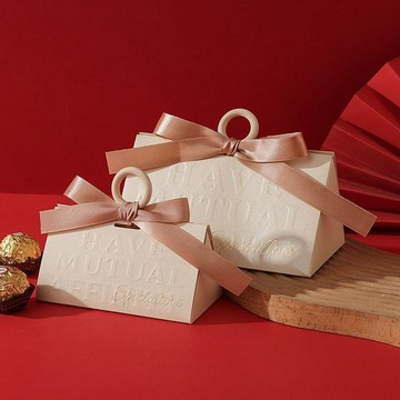 💛臺灣有貨🚀🚀💛免運💛可開發票💛結婚喜糖盒2025新款糖盒子歐式三角形高級婚禮糖果盒手提禮盒空盒