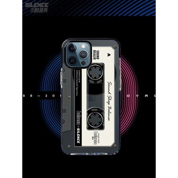 原創意磁帶手機殼適用蘋果16promax復古iPhone15厚防摔透黑色17pro保護套個性美式朋克風硅膠軟殼男女款潮牌