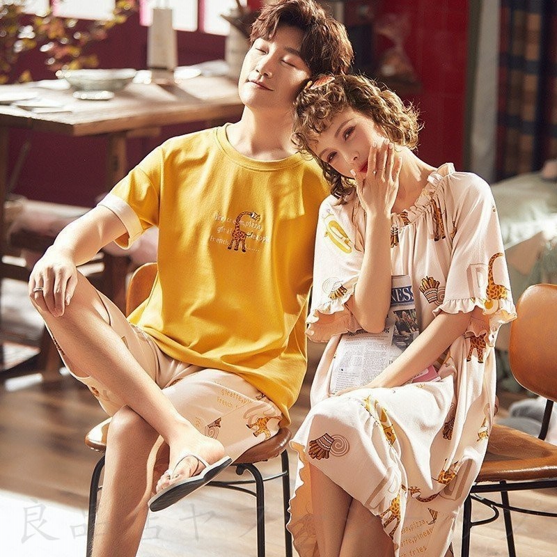 パジャマ カップル 夏 セットアップ 男半ズボン 半袖 女ワンピース 薄手 シンプル 部屋着 かわいい ゆったり おしゃれ 可愛い 寝巻きｍからxxxl 単品売り 通販 Lineポイント最大0 5 Get Lineショッピング