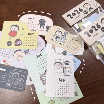 【唐小糖】2026年卡片日歷 活頁本日歷小卡/可自行打洞/手賬日歷