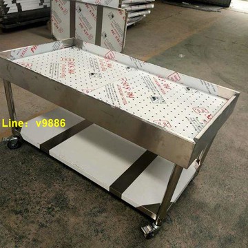 【詢價有驚喜】鹵肉熟食分揀臺不銹鋼鹵煮鹵菜分揀車瀝水專用現撈漏網漏輪子