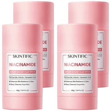 SKINTIFIC 菸鹼醯胺亮白泥膜棒 40g  1個  4罐
