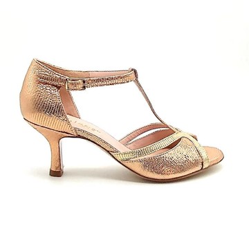 Coco蛇紋皮革交叉編織面高跟鞋