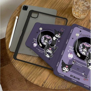 新款上新唱片庫洛米360旋轉適用ipad10代蘋果保護殼Y型折air5/6防摔pro111