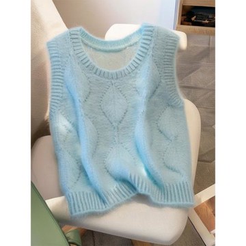 時尚溫柔絕美毛衣馬甲背心女2025秋冬新款洋氣別致外搭時尚上衣潮