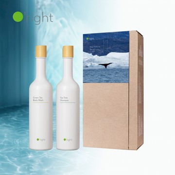 [快速出貨]【O'right 歐萊德】涼夏限定禮盒｜茶樹洗髮精400mL + 綠茶沐浴乳400mL 任選｜LINE禮物獨家・暑假首選