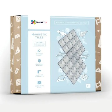 【Connetix】透明磁力積木-底板2入組(2pc)
