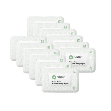 Parasol Clear+Pure 極厚天然肌護濕紙巾60抽｜12包【佳兒園婦幼館】