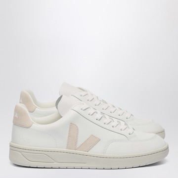 Sneaker V-12 in white and pink leather