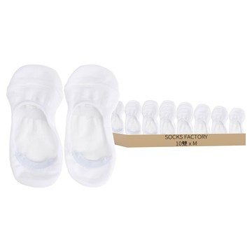 Socks Factory 男士防滑防磨破Ver.3隱形襪10雙組  混合  M (250~275mm)