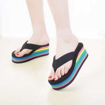 人字拖女厚底2025新款夾腳涼拖鞋女夏坡跟外穿松糕沙灘鞋海邊防滑