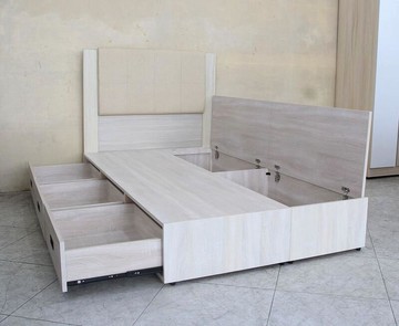 【歐風別館】3.5尺白雪杉上掀三抽單人床底【抽屜床底~掀床~基隆至台中免運費】