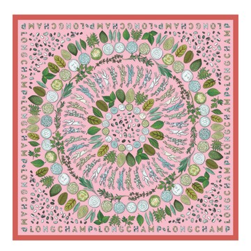 絲質圍巾 90 Longchamp 植物標本集