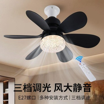 中古風扇燈2026新款大氣復古吊扇燈客廳餐廳胡桃木色黑色風扇吊燈
