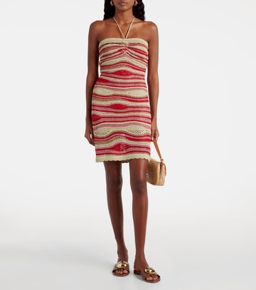 Farm Rio Floral halterneck cotton minidress