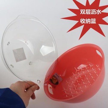 順美雙層加厚廚房圓形瀝水籃