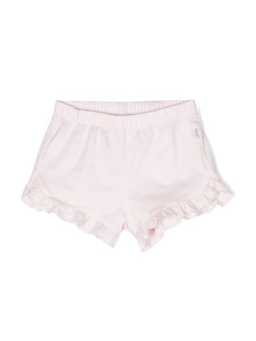 Il Gufo - ruffled stretch-cotton shorts - kids - Cotton/Elastane - 36 - Pink