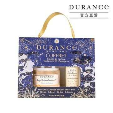 DURANCE朵昂思 棉花田香氛蠟燭噴霧禮盒[蠟燭180g+居家噴霧100ml]-節慶版E-公司貨